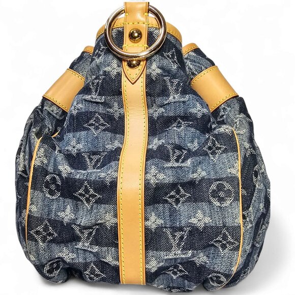 LOUIS VUITTON Monogram Denim Porte Epaule Raye Cabas GM Shoulder 2 Way Bag EUC - Picture 11 of 14